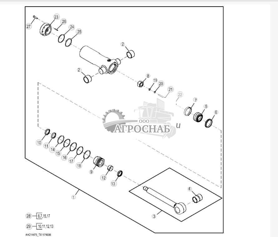 Цилиндр поворота для замены 